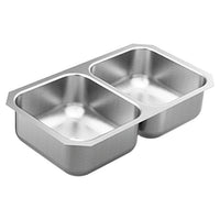 31.75 x 18.25 stainless steel 20 gauge double bowl sink