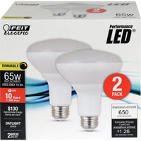 Feit Electric BR30 E26 (Medium) LED Bulb Daylight 65 W 2 pk