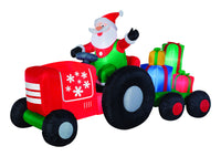 Gemmy  LED  Inflatable  Santa on Tractor