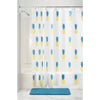 iDesign 72 in. H X 72 in. W Yellow/Teal Pineapple Shower Curtain PEVA