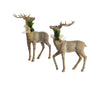 Decoris  Brown  Standing Deer  Christmas Decor (Pack of 4)