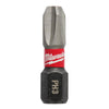 Milwaukee Shockwave Phillips #3 X 1 in. L Screwdriver Bit Steel 2 pk