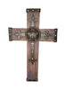 Ll Home Faux Wood Cross Fleur De Lis 7.5" X 11.75"