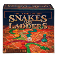 Traditions Snakes And Ladders Board Game Multicolored 7 pc.