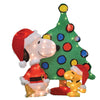 32" Peanuts 3 Piece Set 2d Pre-Lit Yard Art, Santa, Snoopy, Woodstock And Tree