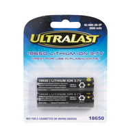 Ultralast Lithium Ion 18650 3.7 V 2600 Ah Rechargeable Battery 2 pk