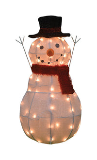 Candy Cane Lane  Pre-Lit Snowman  Yard Decor