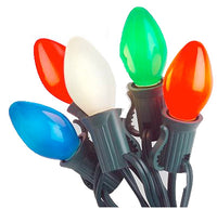 Christmas Lights Set, C7 Multi-Color Ceramic, 25-Ct.