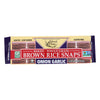 Edward and Sons Brown Rice Snaps - Onion Garlic - Case of 12 - 3.5 oz.