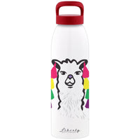 Liberty 24 oz Party Llama Multicolored BPA Free Self-Cleaning Water Bottle