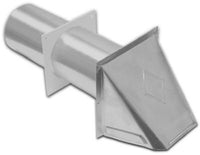 Dryer Vent Hood With Tail Piece & Sleeve, Aluminum, 4-In.