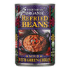 Amy's - Organic Refried Beans with Green Chiles - Case of 12 - 15.4 oz.