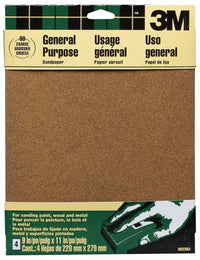 3m 9003na 9 X 11 Course Paint, Wood, Metal Sandpaper Sheets