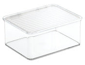 InterDesign 67130 5.5" X 6.6" X 3" Clear Kitchen Binz Stackable Storage Box With Lid                                                                  