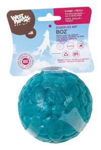 West Paw Zogoflex Air Blue Boz Synthetic Rubber Ball Dog Toy Large