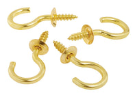 National Hardware  Small  Solid Brass  1 in. L Hook  4 pk