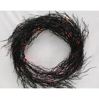 Sienna Black/Orange Battery Operated Halloween Wreath 4 W in. with Lights