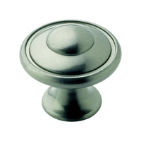 Amerock  Allison  Round  Cabinet Knob  1-3/16 in. Dia. 1-1/16 in. Satin Nickel  1 pk