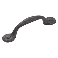 Hickory Hardware P3001-BI 3" Black Iron Refined Rustic Cabinet Pull