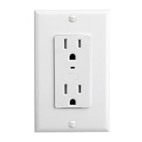 Globe 15 amps 125 volt Duplex White Electrical WiFi Outlet 1 pk