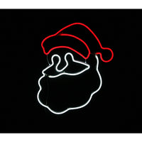 Star Bright  LED Santa Face  Silhouette  Red/White  Metal/Plastic  1 pk