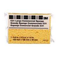 3M C31 6" x 4.25" x 1.6" Large Yellow Commercial Sponge