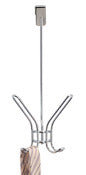 Interdesign 44112 4.5 X 5.25 X 13.5 Chrome Classico Over-The-Door Quad Hook