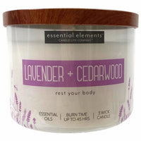 Essential Elements 3-Wick Jar Candle, Lavender & Cedarwood, 14.75-oz.