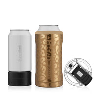 BruMate Hopsulator Trio 16 oz Leopard Gold BPA Free Can Insulator