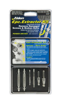 Alden Grabit SelectSeries Multi Size  M2 HSS Double Ended Screw & Bolt Extractor Set 6 pc.