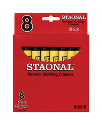 Crayola Staonal 5 in.   L No. 2 Marking Crayons Black 8 pc (Pack of 12)