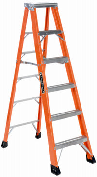 6-Ft. Heavy-Duty Step Ladder, Fiberglass, Type IAA, 375-Lb. Duty Rating