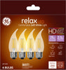 GE Lighting 45576 2.5 Watt E26 CAM Clear Soft White LED Dimmable Relax HD Light Bulbs 4 Count