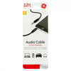 GE 12 ft. L Audio Cable 3.5 mm