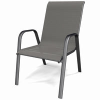 Sunny Isles Chair, Stackable, Steel, Graphite Gray Sling Fabric