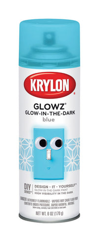 Krylon Glowz Gloss Blue Spray Paint 6 oz. (Pack of 6)