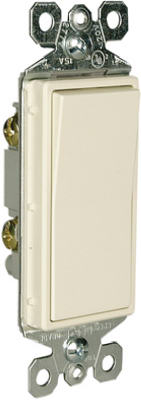 Single Pole Decorator Switch, 15A 120/277V, Almond