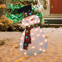 32" Victoria Hutto 2d Yard Art Snowman