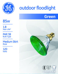 GE Watt-Miser 85 W PAR38 Floodlight Incandescent Bulb E26 (Medium) Green 1 pk