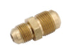 Anderson Metals 1/2 in.   Flare  T X 3/8 in.   D Flare  Brass Reducing Union