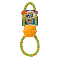 Hartz Dura Play Green/Yellow Cotton Tug of Fun Ring Toy 1 pk