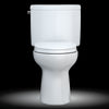 TOTO® Drake® II Two-Piece Elongated 1.28 GPF Universal Height Toilet with CEFIONTECT and SS124 SoftClose Seat, WASHLET+ Ready, Cotton White - MS454124CEFG#01