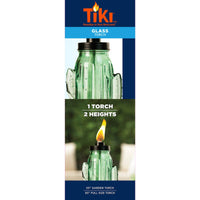 Tiki Green Glass 65 in. Cactus Tabletop Torch 1 pk