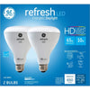 GE Lighting Refresh HD BR30 E26 (Medium) LED Floodlight Bulb Daylight 65 Watt Equivalence 2 pk