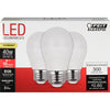 Feit Electric A15 E12 (Candelabra) LED Bulb Warm White 40 W 3 pk