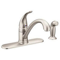 Spot resist stainless one-handle kitchen faucet