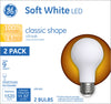 GE A21 E26 (Medium) LED Bulb Soft White 100 W 2 pk