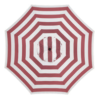 Sunline  Traditional  9 ft. Tiltable Red White Stripe  Market Umbrella