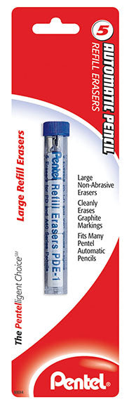 Pentel Pde1Bp Quik Click Large Refill Erasers (Pack of 6)