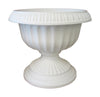 Bloem Grecian Urn 10.5 in. H X 12 in. D Plastic Flower Pot Casper White